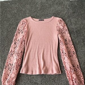 Pink Floral Lace Woman’s Top